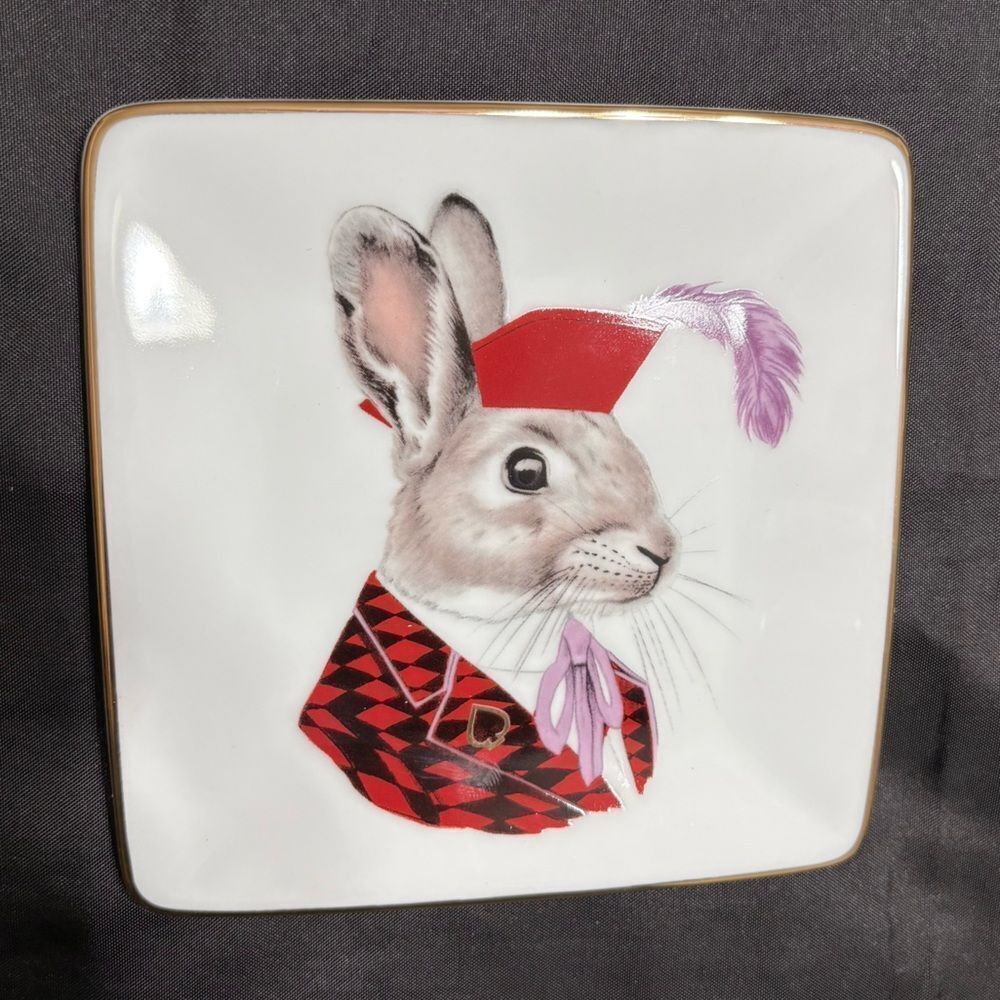 Galison Berkley Beastiary Jack Rabbit Design Square Tray NIB - Picture 7 of 10